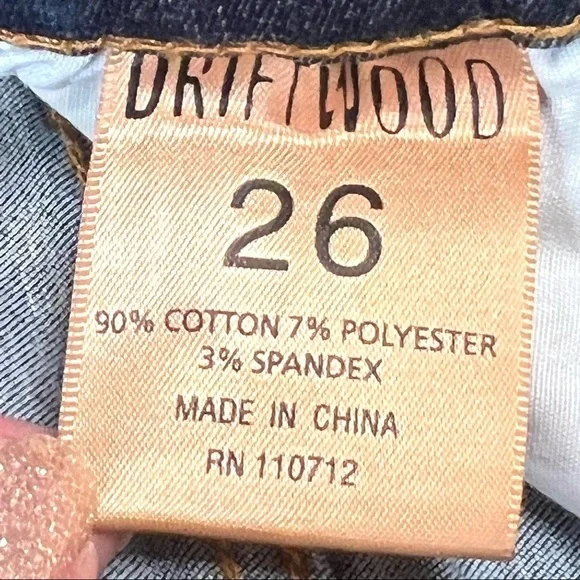 Driftwood Floral Boho Embroidery Distressed Skinny Denim Jeans Women’s 26 - Picture 10 of 11